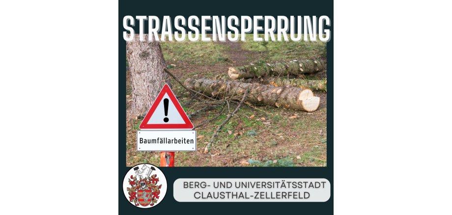 straßensperrung - Baumfällarbeiten